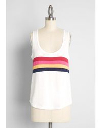 Camp Collection Modcloth X Collection Stripes Of Summer Tank Top - White
