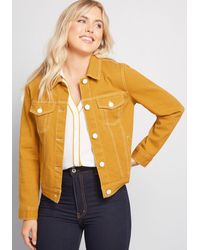 dark yellow denim jacket