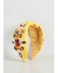 ModCloth Bejeweled Gardens Headband - Yellow