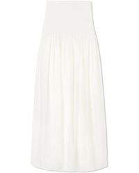 Sir. The Label Diana Smocked Maxi Skirt - White