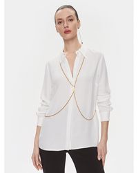 Elisabetta Franchi - Hemd Ca-022-41E2-V380 Weiß Regular Fit - Lyst