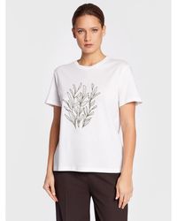 Moss Copenhagen - T-Shirt Chliv 16781 Weiß Regular Fit - Lyst