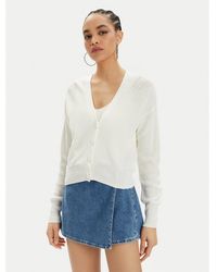 Vero Moda - Strickjacke New Lex Sun 10281878 Weiß Regular Fit - Lyst