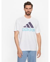 adidas - T-Shirt Essentials Single Jersey Big Logo T-Shirt Ij8579 Weiß Regular Fit - Lyst