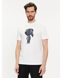 Karl Lagerfeld - T-Shirt 755424 542241 Weiß Regular Fit - Lyst