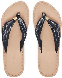 Tommy Hilfiger - Zehentrenner Th Chain Print Elevated Sandal Fw0Fw08519 - Lyst
