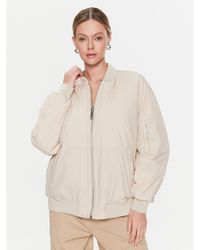 Calvin Klein - Bomberjacke Light Paded Quilt Bomber Jacket K20K205178 Écru Regular Fit - Lyst