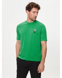Karl Lagerfeld - T-Shirt 755027 542221 Grün Regular Fit - Lyst