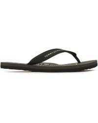 Tommy Hilfiger - Zehentrenner rubber hilfiger beach sandal fm0fm04468 black bds - Lyst