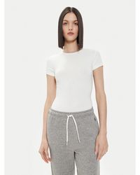 Gina Tricot - T-Shirt 21287 Weiß Slim Fit - Lyst