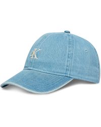 Calvin Klein - Cap Monogram Embroidery Denim Cap Lv04G5003G - Lyst