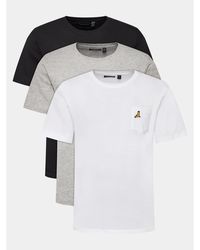 Brave Soul - 3Er-Set T-Shirts Mts-149Tron Weiß Regular Fit - Lyst