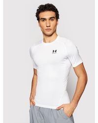Under Armour - Kompressions-Trainingsshirt Weiß Herren - Lyst