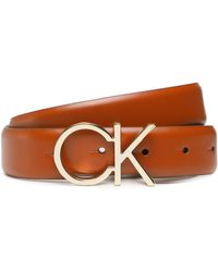 Calvin Klein - Damengürtel Re-Lock Ck Logo Belt 30Mm K60K610157 - Lyst
