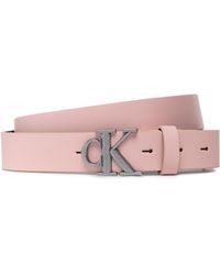Calvin Klein - Damengürtel Round Mono Plaque Belt 30Mm K60K609832 - Lyst