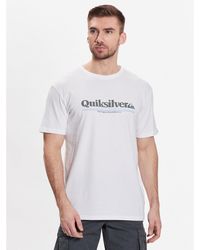 Quiksilver - T-Shirt Between The Lines Eqyzt07216 Weiß Regular Fit - Lyst