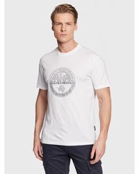 Napapijri - T-Shirt S-Bollo Np0A4H9K Weiß Regular Fit - Lyst