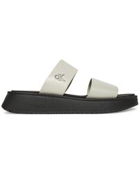 Calvin Klein - Pantoletten Sandal Slide Double Strap Yw0Yw01694 - Lyst
