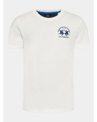 La Martina - T-Shirt Wmr004 Js206 Weiß Regular Fit - Lyst