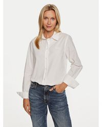 Guess - Hemd W4Yh68 Wgcf1 Weiß Regular Fit - Lyst