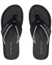 Tommy Hilfiger - Zehentrenner comfort hilfiger beach sandal fm0fm05029 black bds - Lyst
