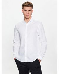 Calvin Klein - Hemd Solid K10K109286 Weiß Slim Fit - Lyst