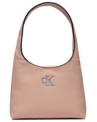 Calvin Klein - Handtasche minimal monogram a shoulderbag t k60k611820 pale conch tft - Lyst