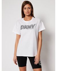 DKNY - T-Shirt Dp0T7477 Weiß Relaxed Fit - Lyst