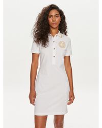 Versace - Kleid Für Den Alltag 76Haot03 Weiß Regular Fit - Lyst