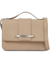 Calvin Klein - Handtasche bar hardware shoulder bag k60k611045 silver mink a04 - Lyst