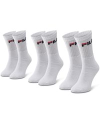 Fila - 3Er-Set Hohe -Socken F9505 Weiß - Lyst