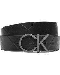 Calvin Klein - Damengürtel Re-Lock Quilt Ck Logo Belt 30Mm K60K611102 - Lyst