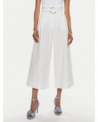 Pinko - Culottes Poseidone 103006 A1N3 Weiß Relaxed Fit - Lyst
