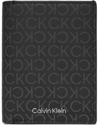 Calvin Klein - Große Herren Geldbörse Rubberized Trifold 6Cc W/Detach K50K511379 - Lyst