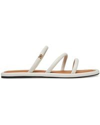Tommy Hilfiger - Pantoletten Strappy Leather Mule Fw0Fw08939 - Lyst