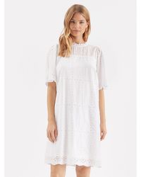 Cream - Kleid Für Den Alltag Moccamia 10611191 Weiß Regular Fit - Lyst