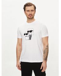 Karl Lagerfeld - T-Shirt 755061 542241 Weiß Regular Fit - Lyst