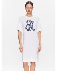 Emporio Armani - Kleid Für Den Alltag 164687 3R255 00110 Weiß Regular Fit - Lyst