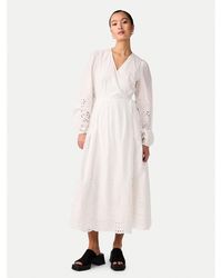 Y.A.S - Kleid Für Den Alltag Luma 26032685 Weiß Regular Fit - Lyst