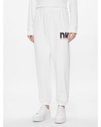 DKNY - Jogginghose Dp3P3379 Weiß Relaxed Fit - Lyst