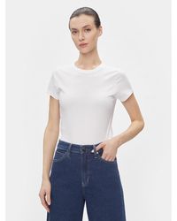 Calvin Klein - T-Shirt Smooth Cotton Baby Tee K20K206794 Weiß Slim Fit - Lyst