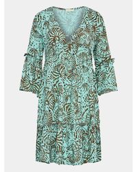 Selmark - Sommerkleid Vestido Bj295 Grün Regular Fit - Lyst