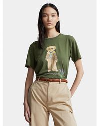 Polo Ralph Lauren - T-Shirt Prov Bear T 211924292001 Grün Regular Fit - Lyst
