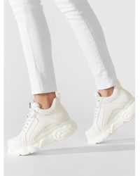 Buffalo - Leder Schnürschuhe Mit Gummisohle - Lyst
