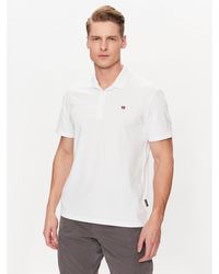 Napapijri - Poloshirt Ealis Np0A4H8B Weiß Regular Fit - Lyst