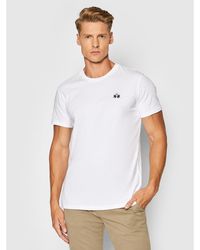 La Martina - T-Shirt Ccmr04 Js206 Weiß Regular Fit - Lyst