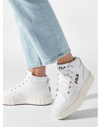 Fila - Sneakers Sandblast Mid Wmn Ffw0187.10004 Weiß - Lyst