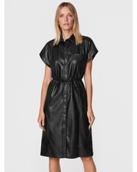 Sisley - Kleid Aus Kunstleder 4Mtmlv01Q Regular Fit - Lyst