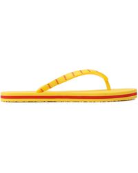 Tommy Hilfiger - Zehentrenner essential beach sandal fw0fw07141 yellow zgs - Lyst