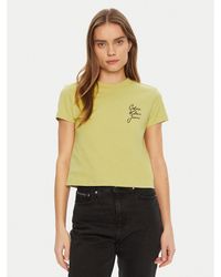 Calvin Klein - T-Shirt Script Institutional J20J224984 Slim Fit - Lyst